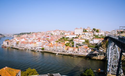 Porto Ribeira mit Vr&uuml;cke dom Luis