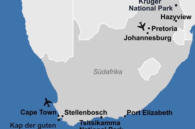 Karte Suedafrika 2025