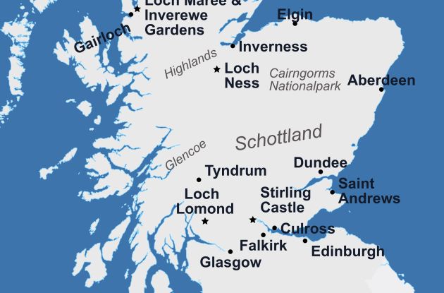 Karte Schottland 2025