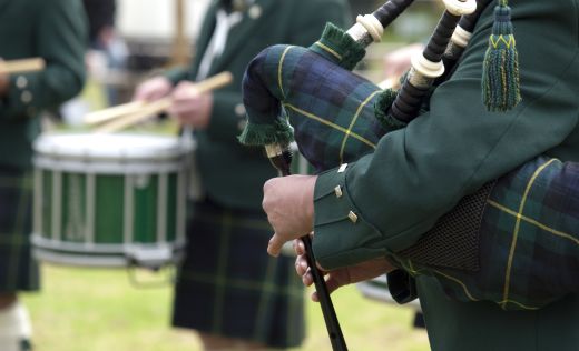 Dudelsackspieler Gr&uuml;n