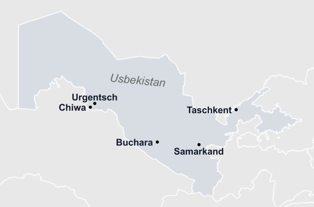 Karte Usbekistan 2026