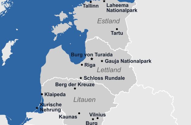 Karte Baltikum 2025