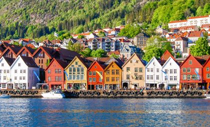 Norwegen bunte H&auml;user