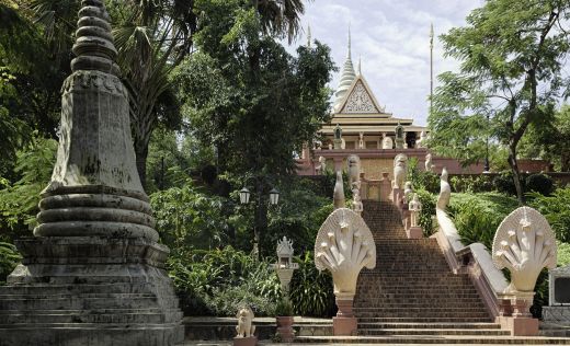 Tempel Wat Phnom In Phnom Pen