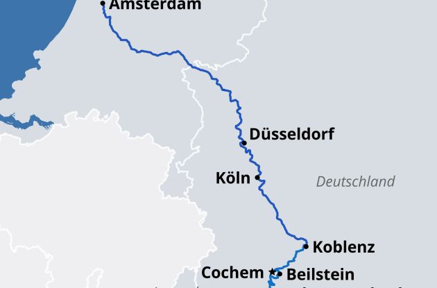 Karte Ms Charles Dickens Mosel Rhein 2026