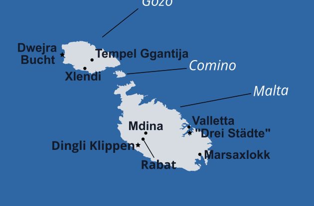 Karte Malta 2026