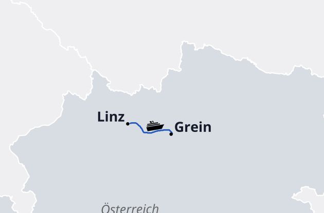 Karte Ms Nestroy Ganslkreuzfahrt Linz Grein