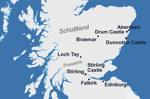 Karte Schottland Braemer Highland Games 2026